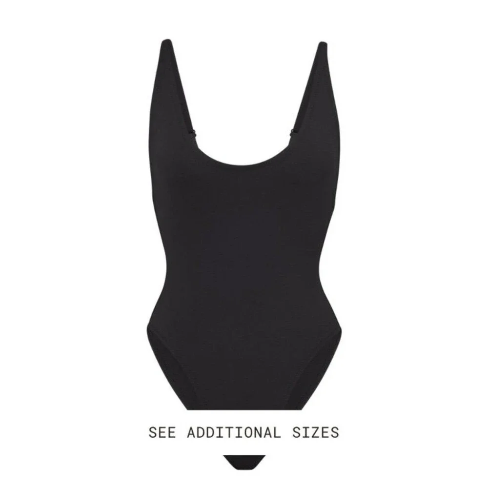 RECYCLED SWIM SCOOP NECK ONE PIECE Onyx